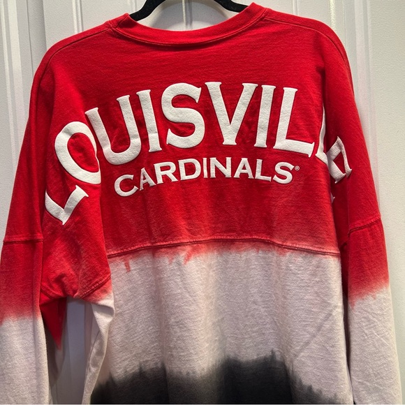 Spirit Jersey University of Louisville Red Black White Tie Shirt. Size Medium. - Picture 7 of 11